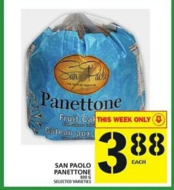 Food Basics San Paolo Panettone offer