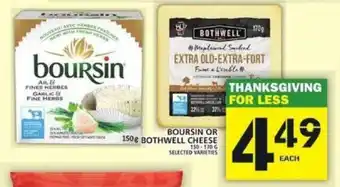 Food Basics Boursin Or Bothwell Cheese offer