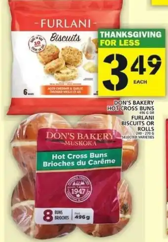 Food Basics Don's Bakery Hot Cross Buns offer
