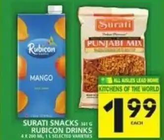 Food Basics Surati Snacks Rubicon Drinks offer