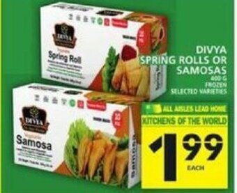 Food Basics Divya Spring Rolls Or Samosas offer