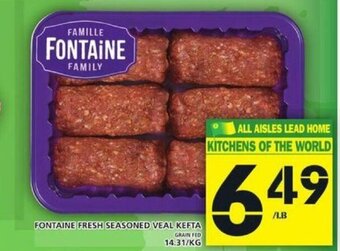 Food Basics Fontaine Fresh Seasoned Veal Kefta offer