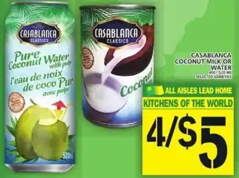 Food Basics Casablanca Coconut Milk Or Water offer