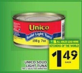 Food Basics Unico Solid Light Tuna offer