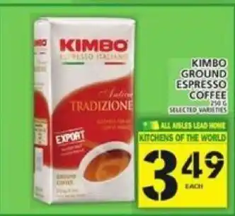 Food Basics Kimbo Ground Espresso Coffee offer