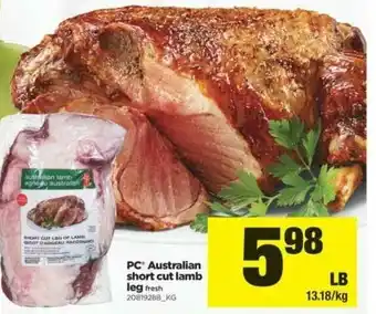 Real Canadian Superstore Australian Short Cut Lamb Leg offer