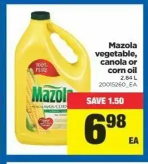 Real Canadian Superstore Mazola Vegetable offer