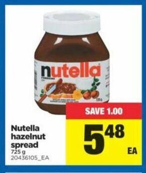 Real Canadian Superstore Nutella Hazelnut Spread offer