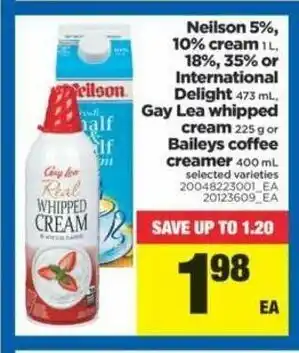 Real Canadian Superstore Neilson 5%, 10% Cream offer