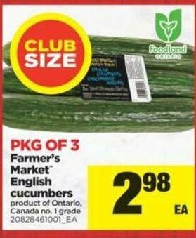 Real Canadian Superstore Farmer's Market English Cucumbers offer