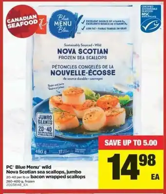 Real Canadian Superstore Blue Menu Wild Nova Scotian Sea Scallops offer