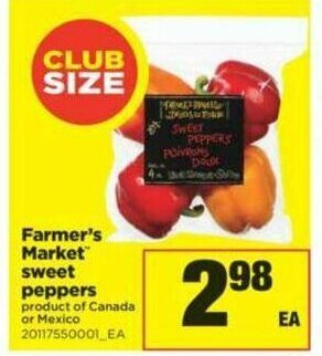 Real Canadian Superstore Farmer's Market Sweet Peppers offer
