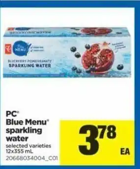Real Canadian Superstore Blue Menu Sparkling Water offer