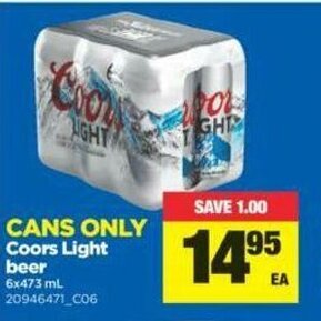 Real Canadian Superstore Coors Light Beer offer