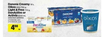 Real Canadian Superstore Danone Creamy Oikos offer