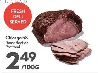 Longo's Chicago 58 Roast Beef or Pastrami offer
