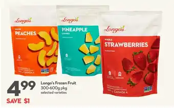 Longo's Longo's Frozen Fruit 300-600g pkg selected varieties offer