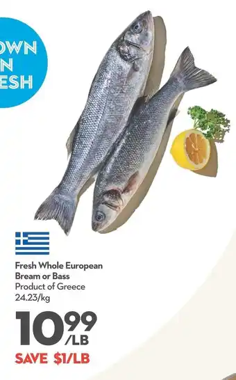Longo's Fresh Whole European Bream or Bass offer
