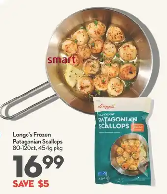 Longo's Longo's Frozen Patagonian Scallops 80-120ct, 454g pkg offer