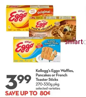 Longo's Kellogg's Eggo Waffles, Pancakes or French Toaster Sticks 270-330g pkg selected varieties offer