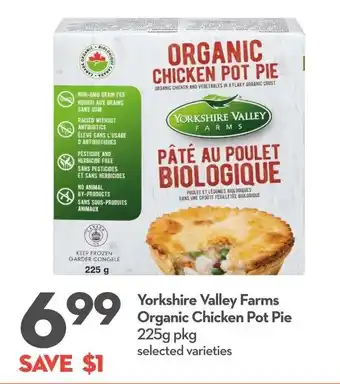Longo's Yorkshire Valley Farms Organic Chicken Pot Pie 225g pkg offer