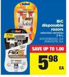 Real Canadian Superstore BiC Disposable Razors offer