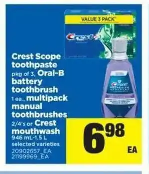 Real Canadian Superstore Crest Scope Toothpaste Oral-B offer