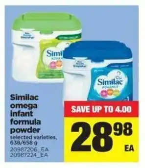 Real Canadian Superstore Similac Omega Infant Formula Powder offer