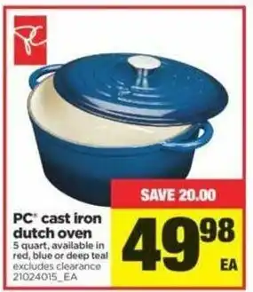 Real Canadian Superstore Cast Iron Dutch Oven offer