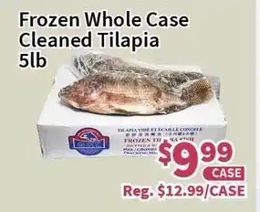 Blue Sky Supermarket Frozen Whole Case Cleaned Tilapia 5lb offer