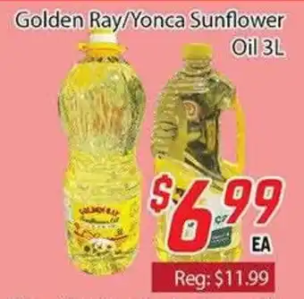 Fresh Value Golden Ray/Yonca Sunflower Oil 3L offer