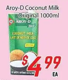 Fresh Value Aroy-D Coconut Milk Original 1000ml offer