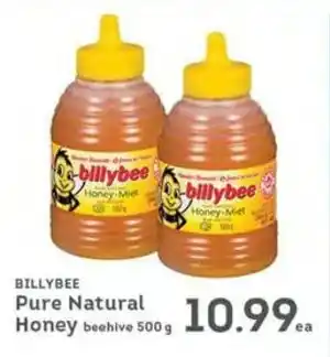Market Place IGA BILLYBEE Pure Natural Honey beehive 500g offer