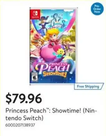 Walmart Princess Peach Showtime! (Nintendo Switch) offer