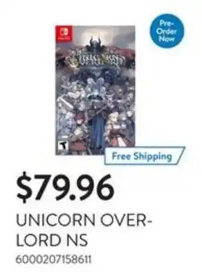 Walmart UNICORN OVER-LORD NS offer
