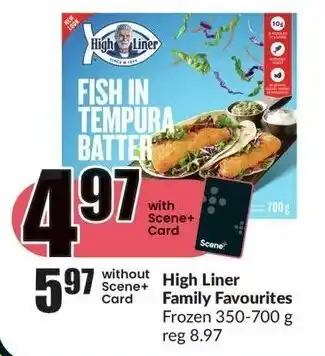 FreshCo High Liner Family Favourites Frozen 350-700g offer