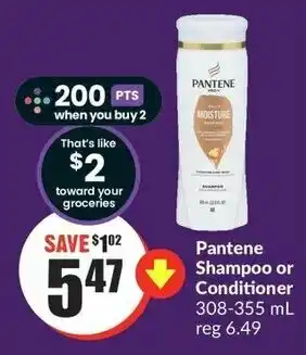 FreshCo Pantene Shampoo or Conditioner 308-355mL offer