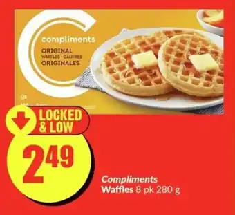 FreshCo Compliments Waffles 8 pk 280g offer