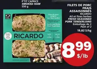 IGA RICARDO FRESH SEASONED PORK TENDERLOINS offer