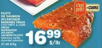 IGA FRESH MARINATED ATLANTIC SALMON FILLETS offer