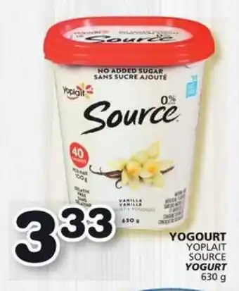 IGA YOPLAIT SOURCE YOGURT 630g offer