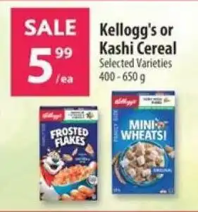Co-op Kellogg's or Kashi Cereal Selected Varieties 400-650g offer