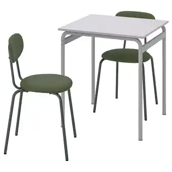 IKEA GrÅsala / ÖstanÖ Table and 2 chairs, gray/remmarn deep green, 26 3/8 offer