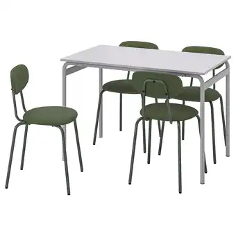 IKEA GrÅsala / ÖstanÖ Table and 4 chairs, gray/remmarn deep green, 43 1/4 offer