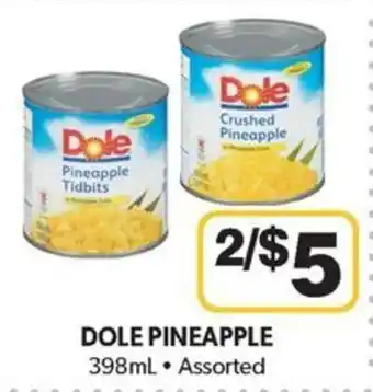 DOLE PINEAPPLE 398mL Assorted