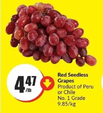 FreshCo Red Seedless Grapes offer