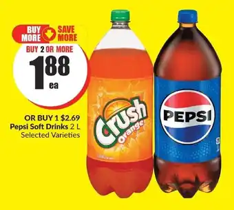 FreshCo Pepsi Soft Drinks 2L Selected Varieties offer