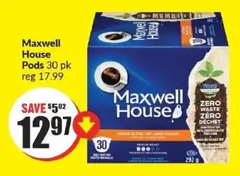 FreshCo Maxwell House Pods 30 pk offer