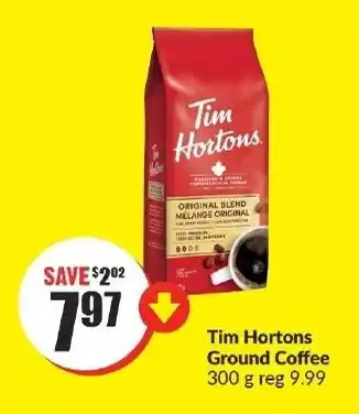 FreshCo Tim Hortons Ground Coffee 300g offer