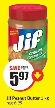 FreshCo Jif Peanut Butter 1kg offer